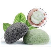 Factory direct sale customized facial charcoal sponge konjac