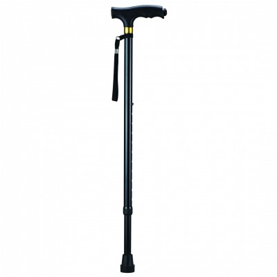 ALUMINIUM ADJUSTABLE WALKING STICK WITH LED FLASHLIGHT