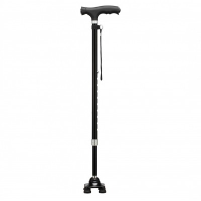 superior quality extendable walking stick with light and adjustable holes