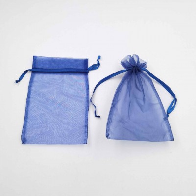 High Quality 14x23 cm cheap 100% polyester stain organza drawstring gift pouch bags