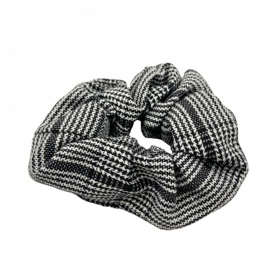 women elastic glossy hair bands elegant elastic hair ties small white plaid hair scrunchies