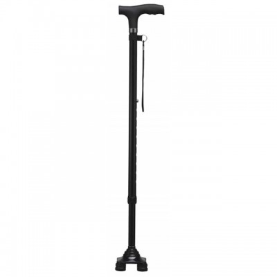 Extendable Aluminium Walking Stick with four feet