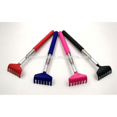 Rubber handle back scratcher, extends to 27 inch stainless steel back scratcher