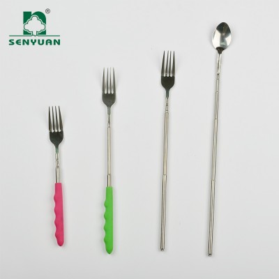 Eco-Friendly Telescopic extendable Stainless Steel dinner fork