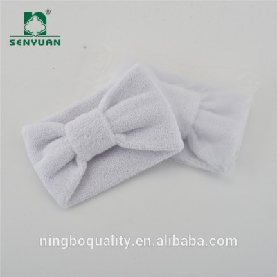 High quality 9x13 cm whiter elastic wide hair clasp band for girls